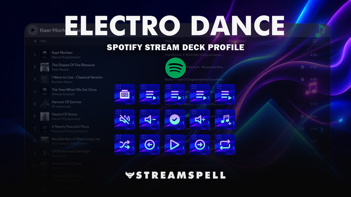 Electro Dance Spotify Stream Deck Profile