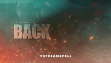 Load image into Gallery viewer, Animated “Be Right Back” screen from the BF6 HUD Stream Package by StreamSpell, featuring battlefield-inspired visuals with embers and destroyed city background.