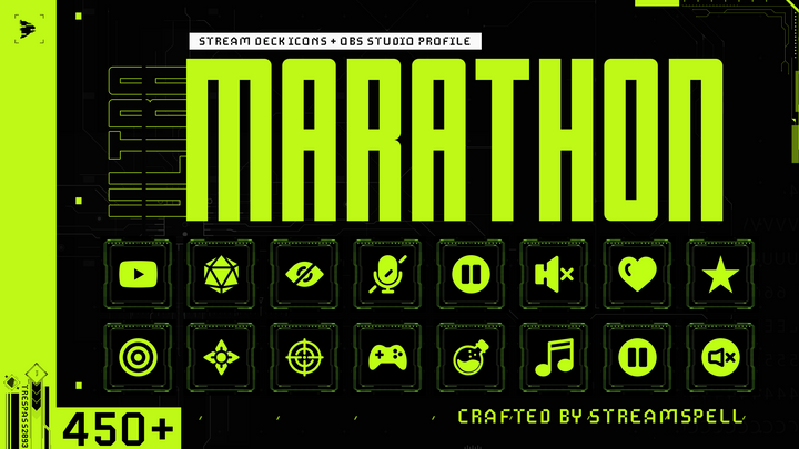 MARATHON Stream Deck Profile for OBS and Icons