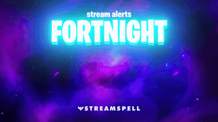 Fortnite animated stream alerts with sound effects for Twitch and Streamlabs.
