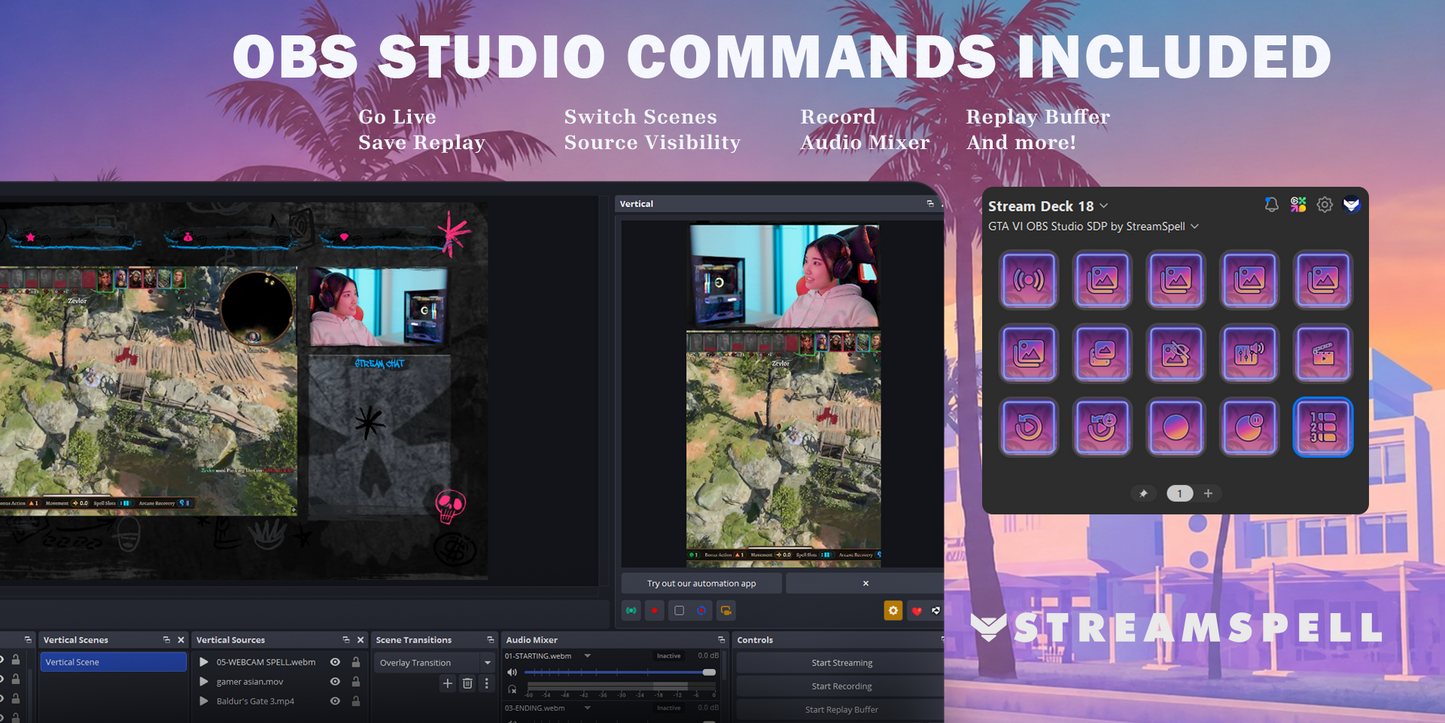 GTA VI OBS Studio Stream Deck Profile