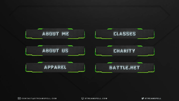 Green Jaded Stream Panels by StreamSpell