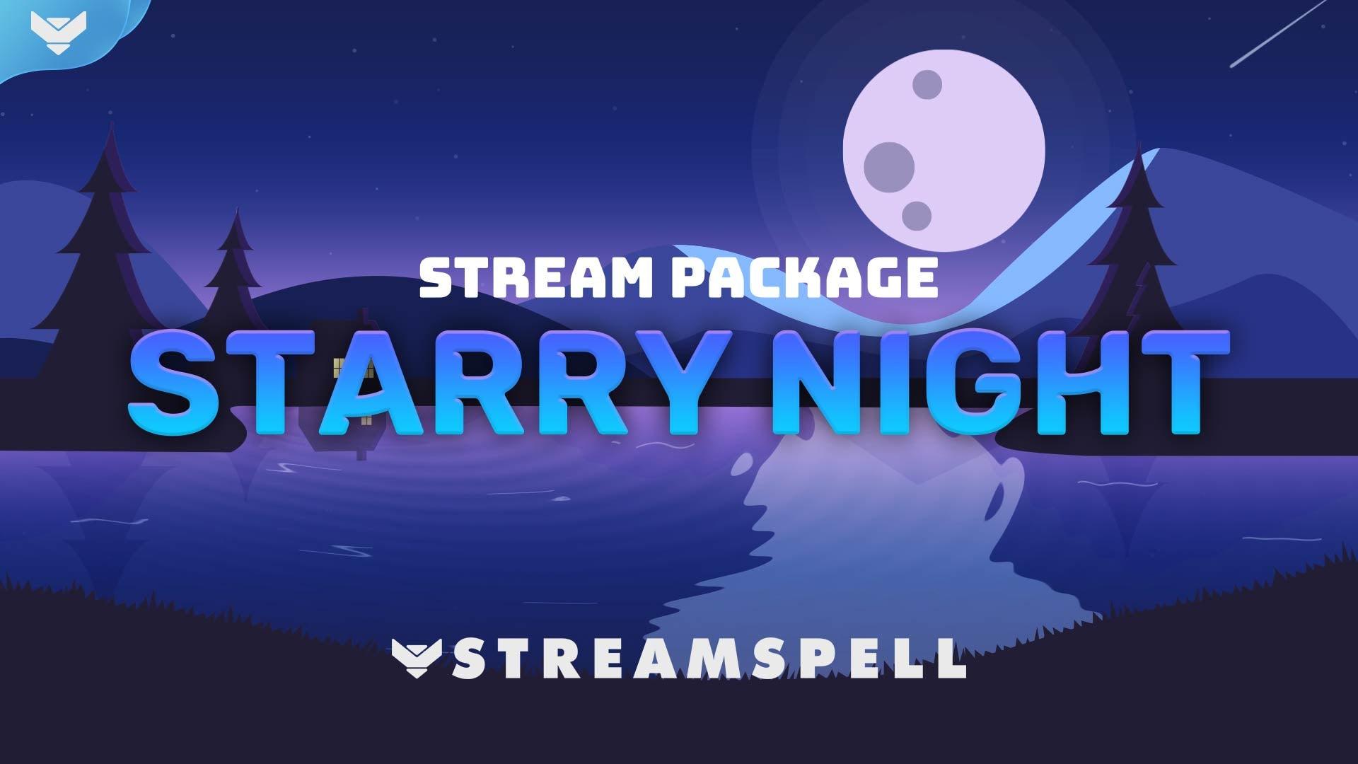 Twitch Overlay Package Starry Night / Panels Pack / Just 