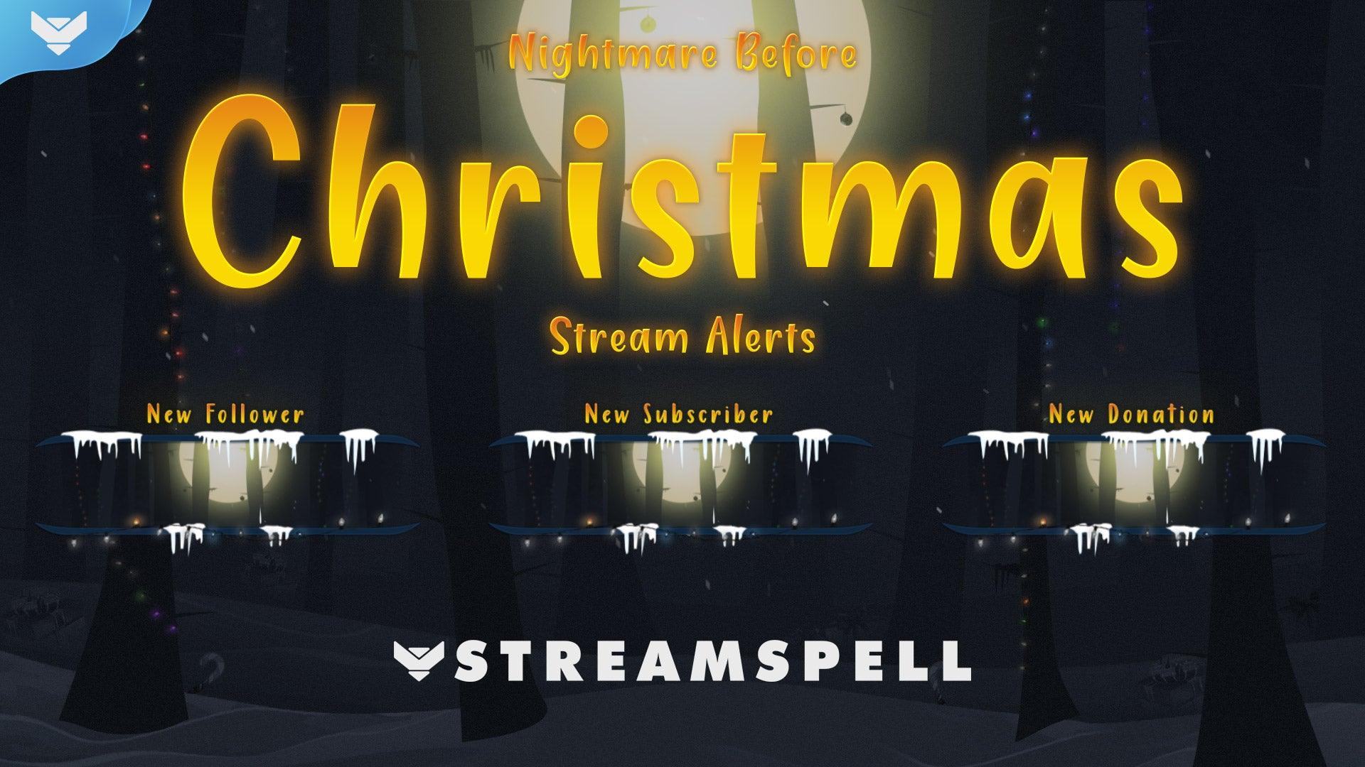 Christmas Twitch Overlay and Alerts Package for OBS and Streamlabs