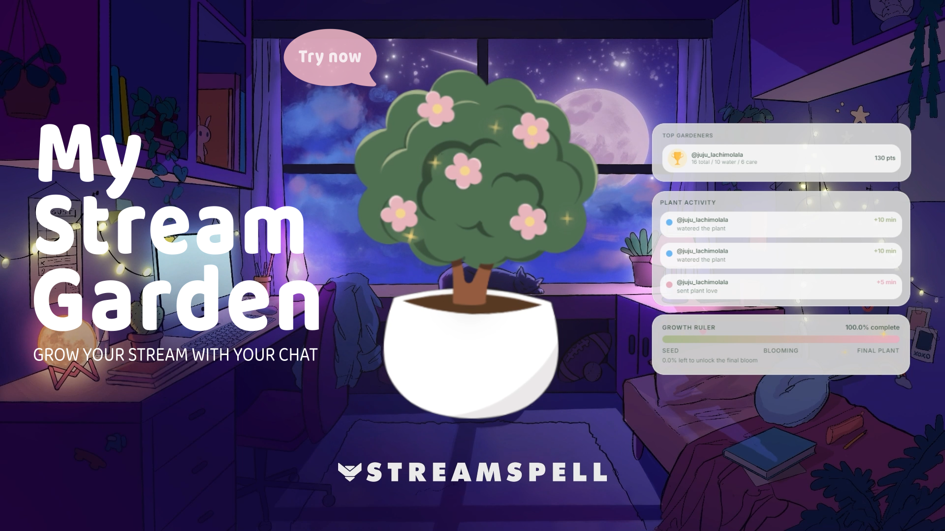Free Stream Garden Widget for Twitch, OBS & Streamlabs – StreamSpell
