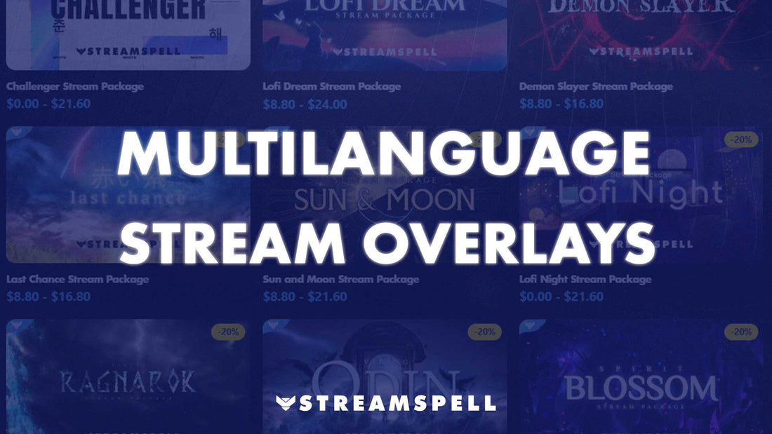 Multilanguage stream overlay packages by StreamSpell 