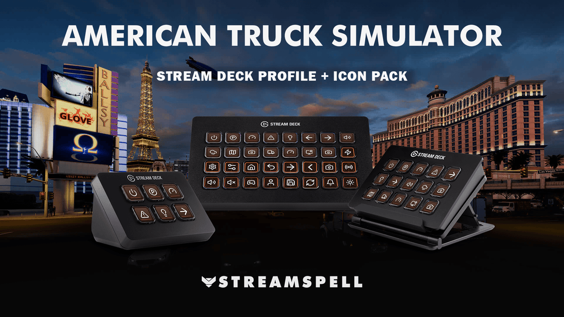 American Truck Simulator Stream Deck Profile displayed across supported devices