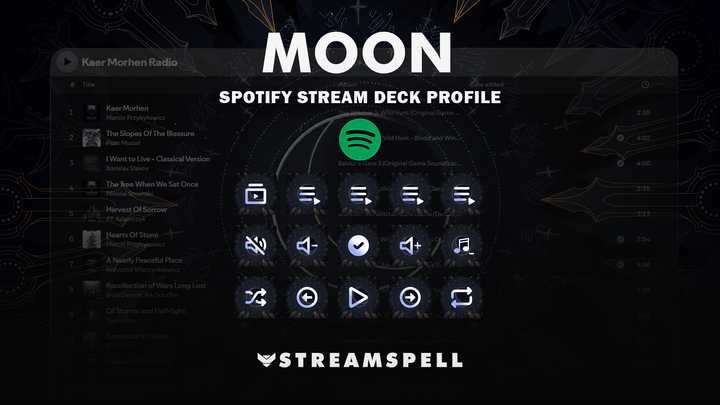 Moon Spotify Stream Deck Profile