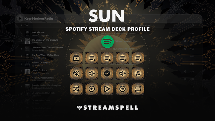 Sun Spotify Stream Deck Profile