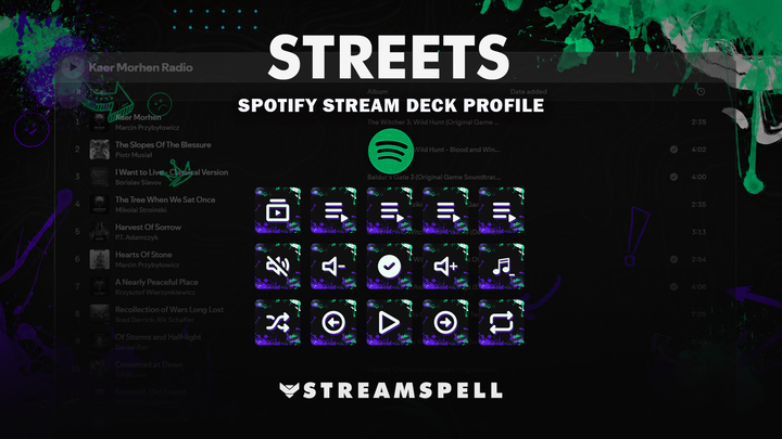 Streets Spotify Stream Deck Profile