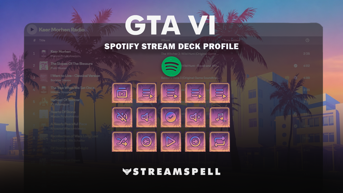 GTA VI Spotify Stream Deck Profile