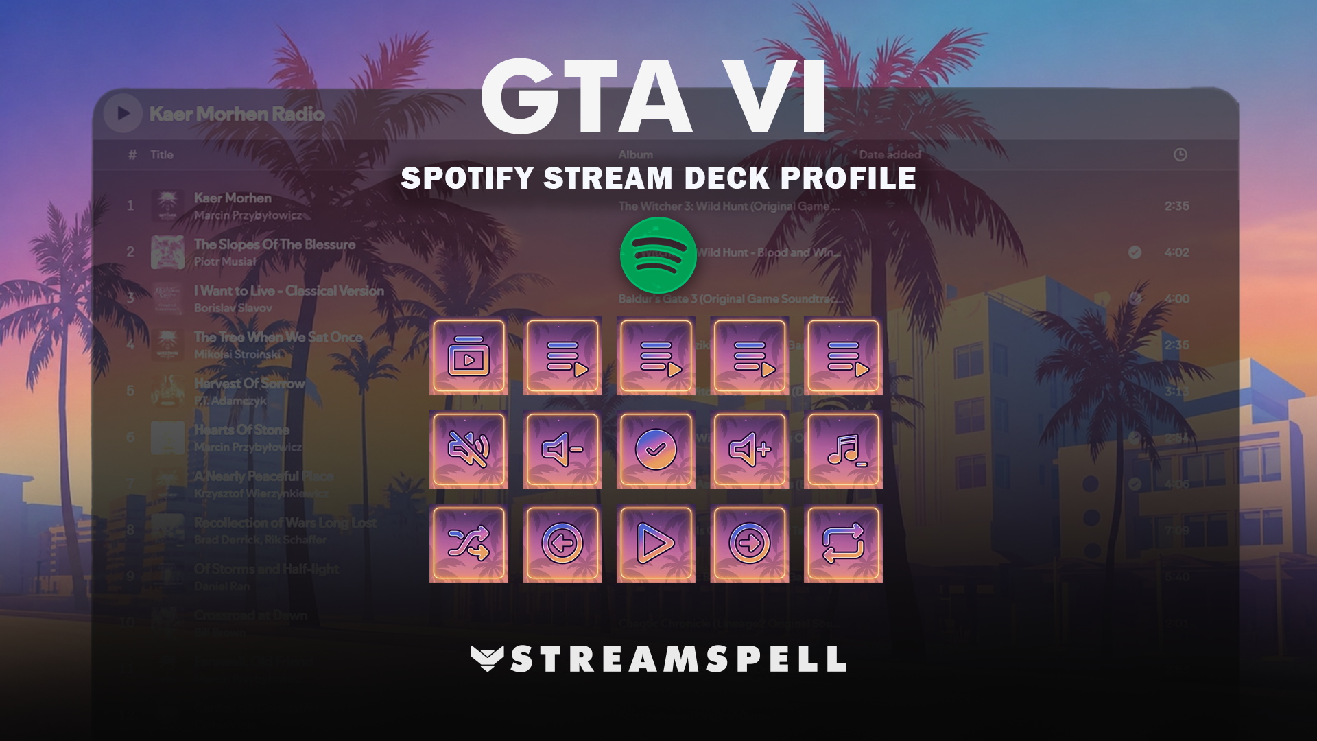 GTA VI Spotify Stream Deck Profile