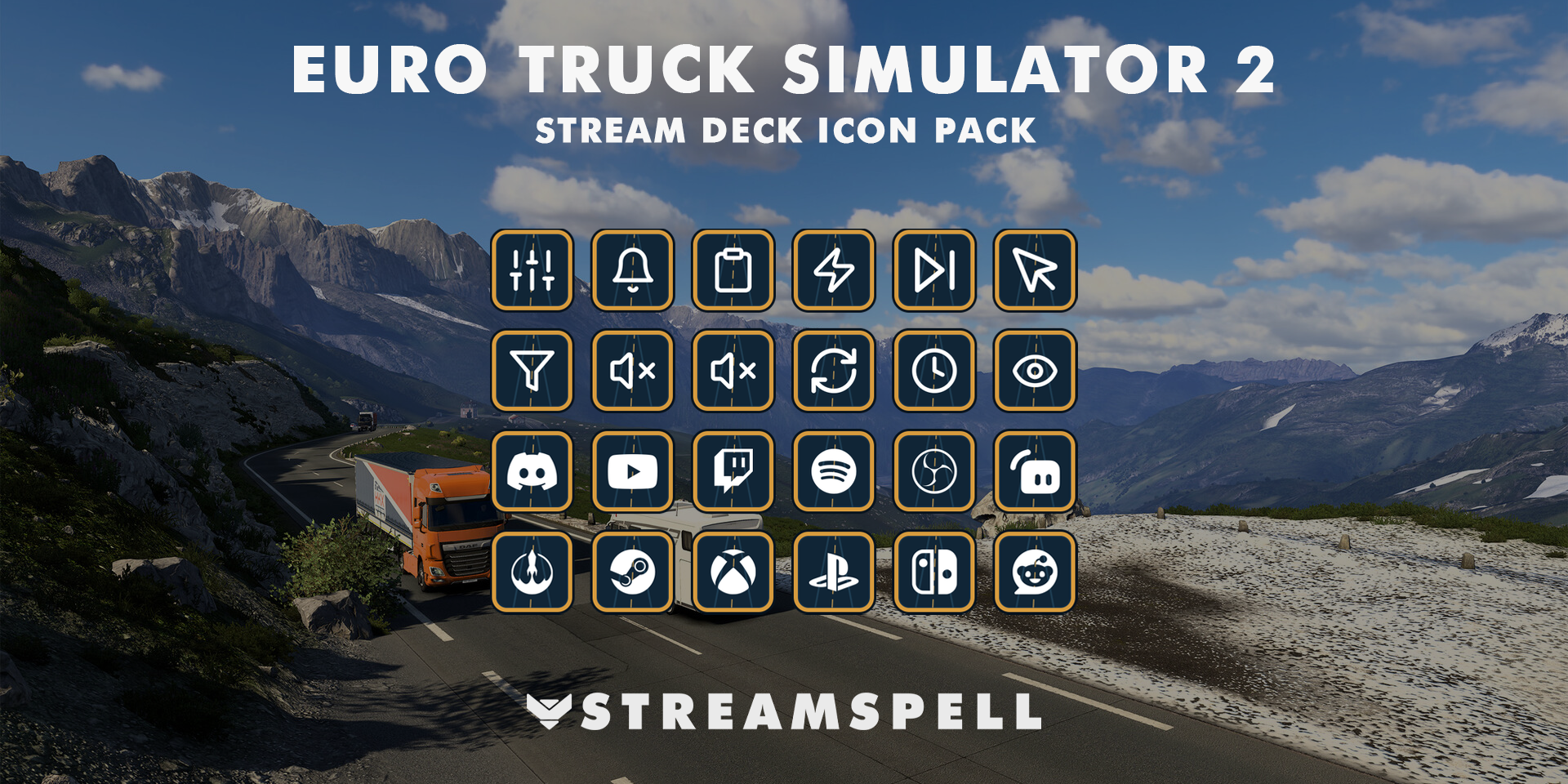 Euro Truck Simulator 2 Stream Deck Icon Pack