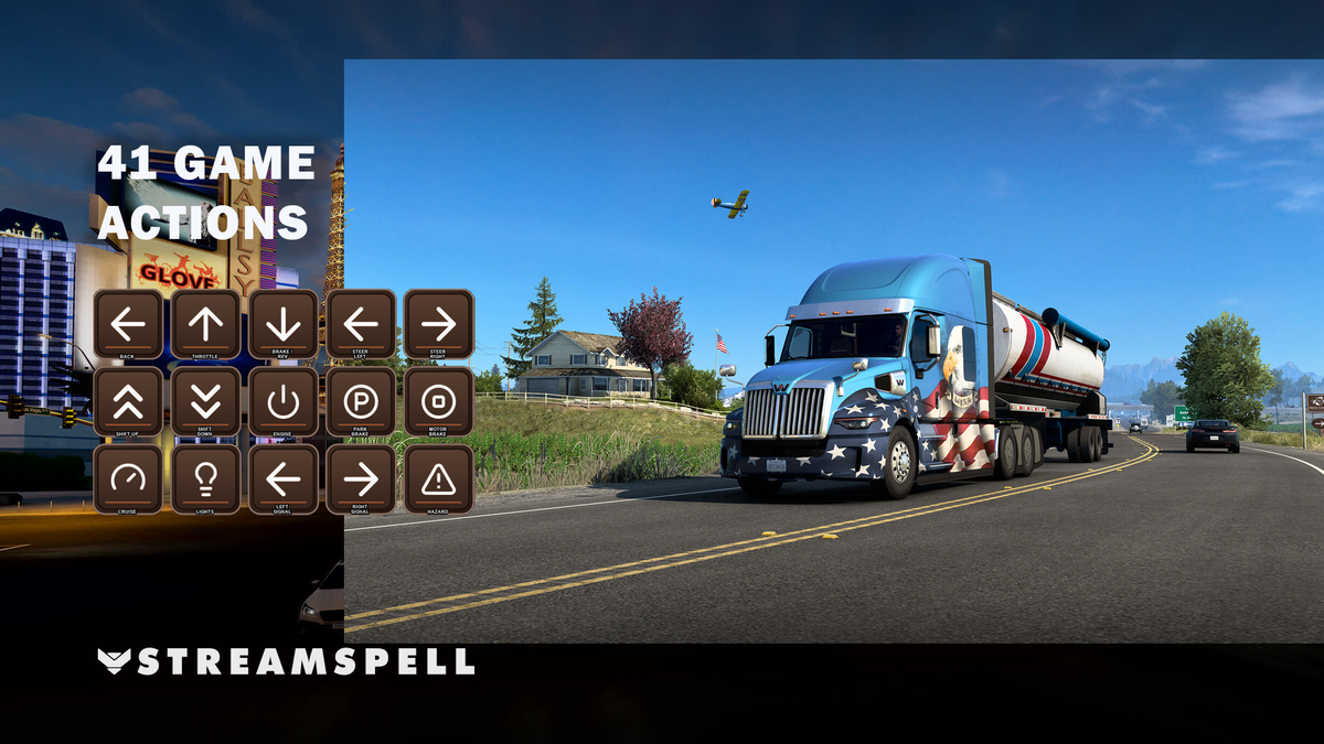 American Truck Simulator Stream Deck Profile game actions