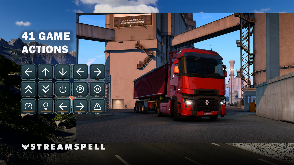 Euro Truck Simulator 2 Stream Deck Profile game actions