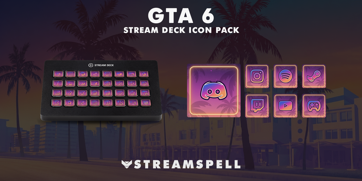 GTA VI Animated Stream Deck Icon Pack