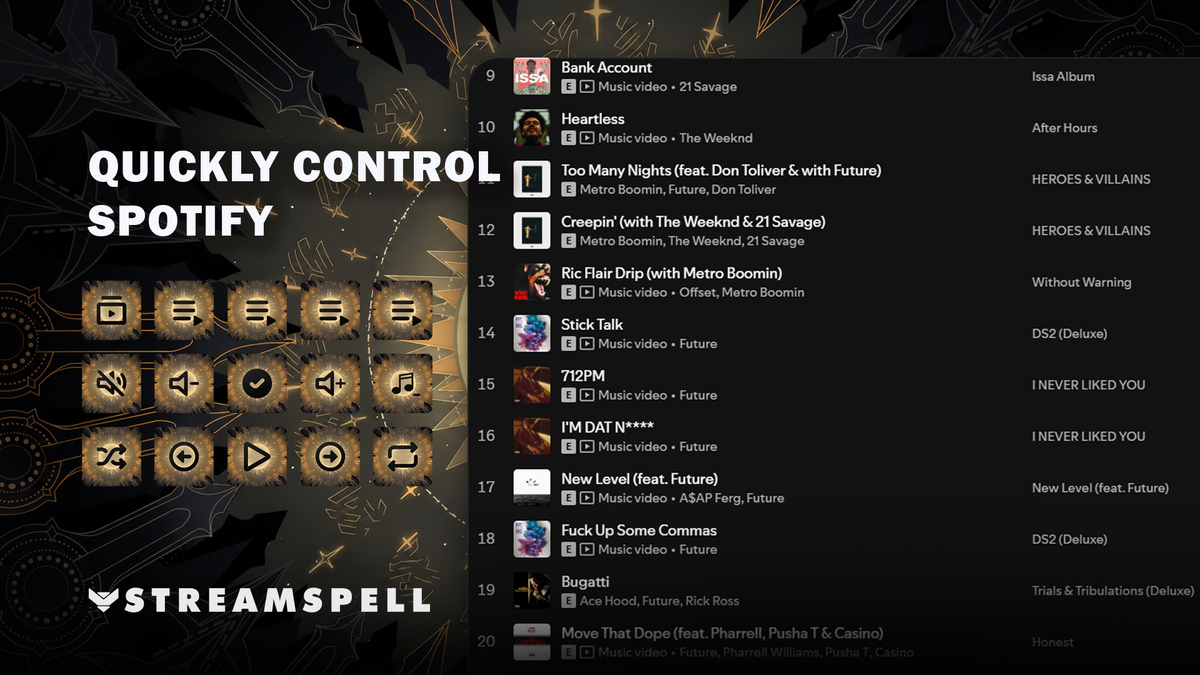 Sun Spotify Stream Deck Profile
