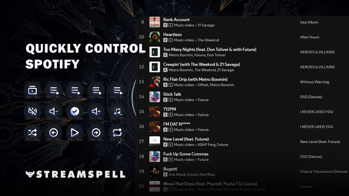 Moon Spotify Stream Deck Profile