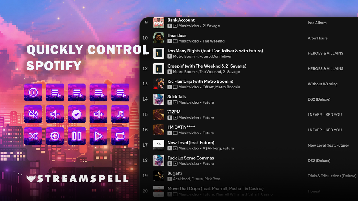 Pixel Lo-fi Spotify Stream Deck Profile