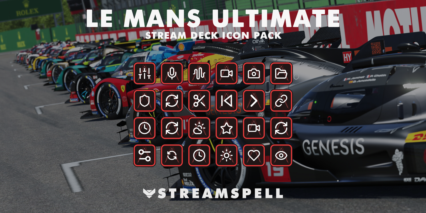 Le Mans Ultimate Stream Deck Icon Pack