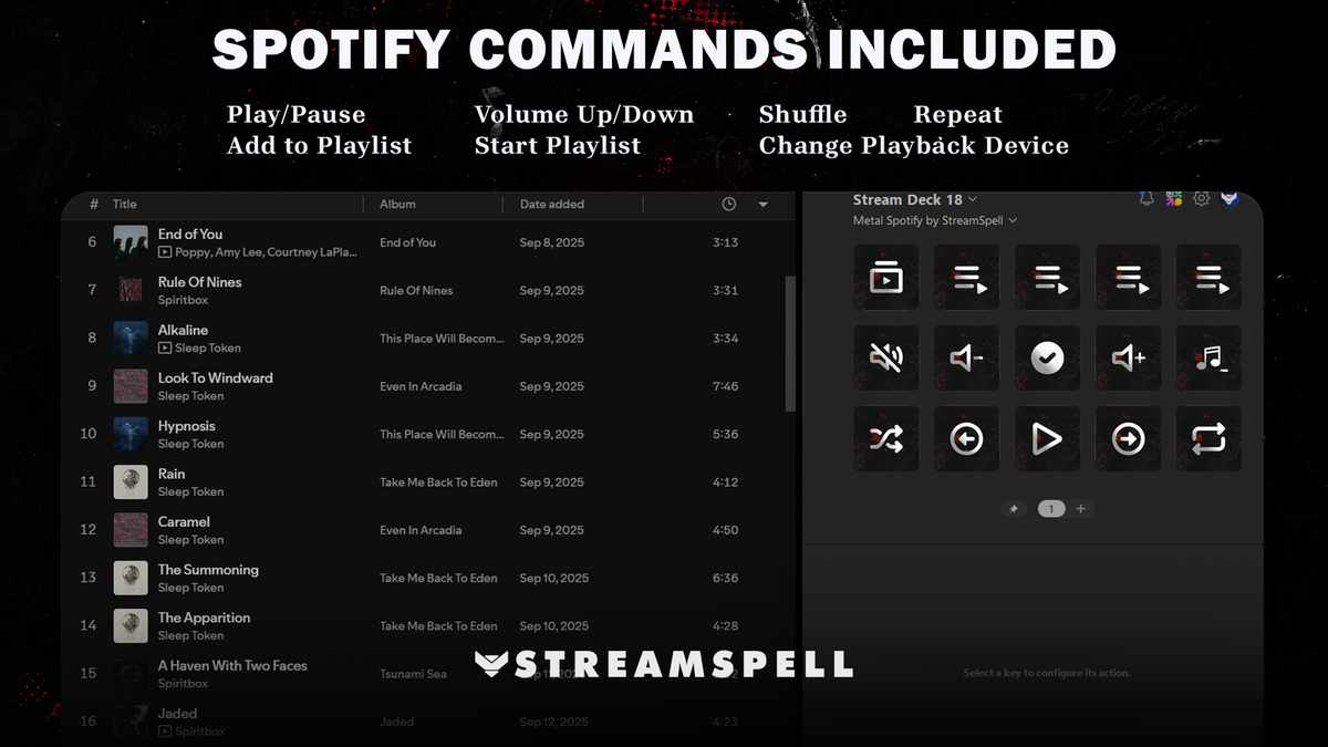 Rock n' Roll Spotify Stream Deck Profile