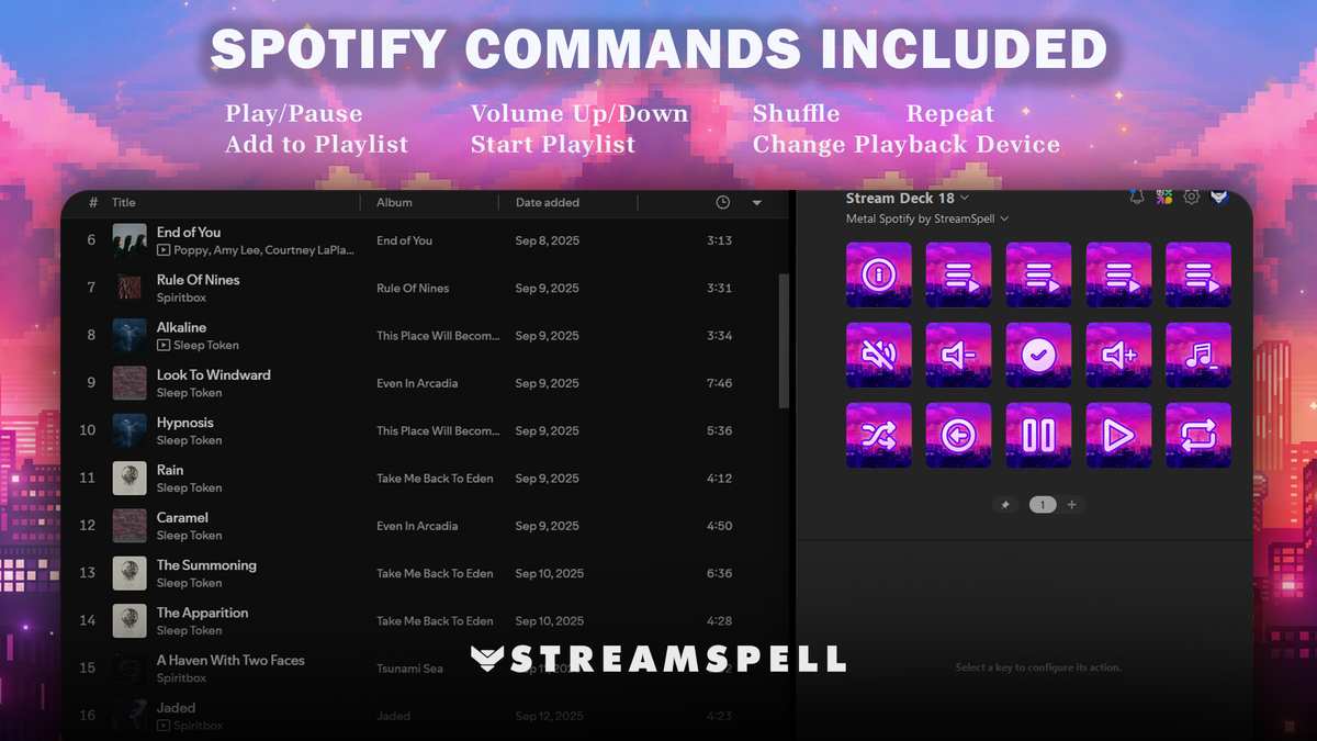 Pixel Lo-fi Spotify Stream Deck Profile