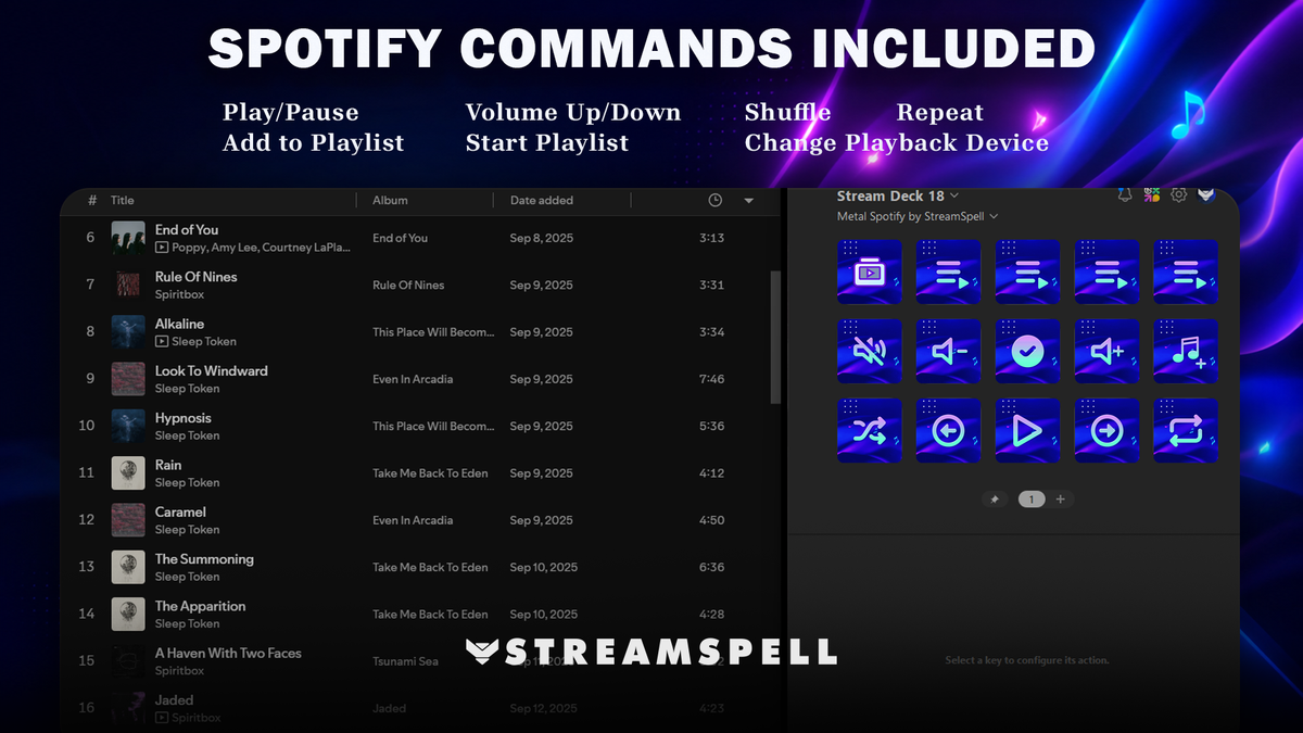 Electro Dance Spotify Stream Deck Profile