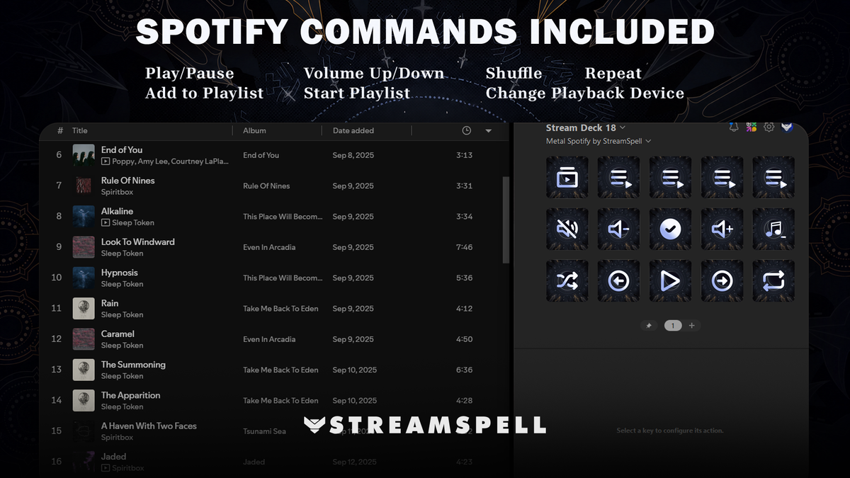 Moon Spotify Stream Deck Profile