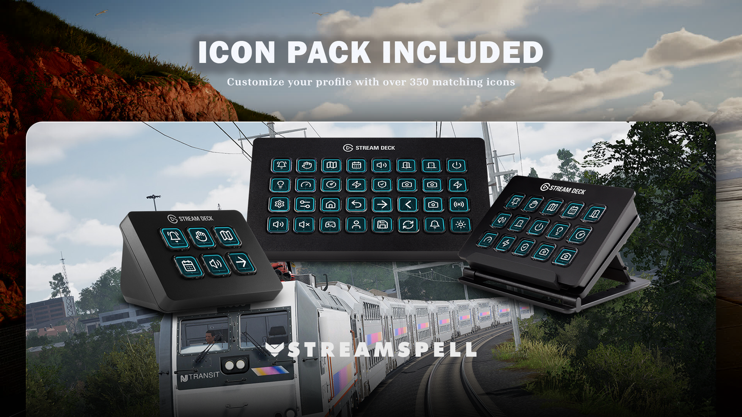 Train Sim World 6 Stream Deck Profile icon pack included
