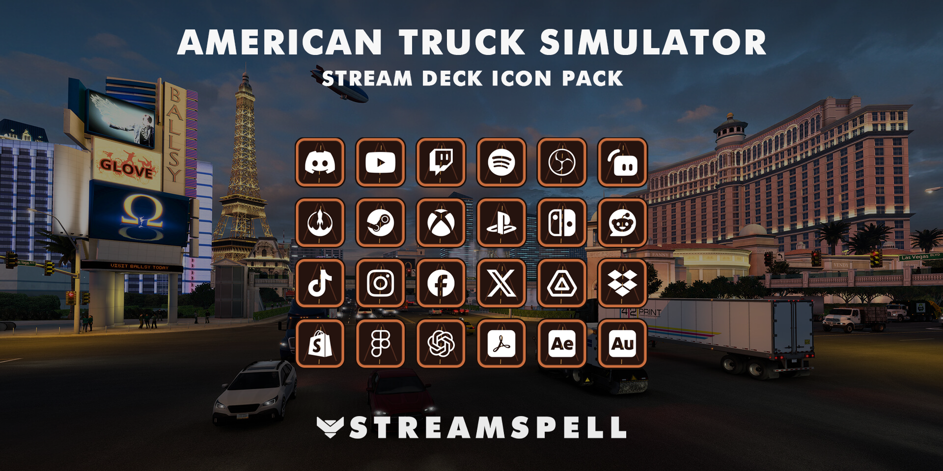 American Truck Simulator Stream Deck Icon Pack