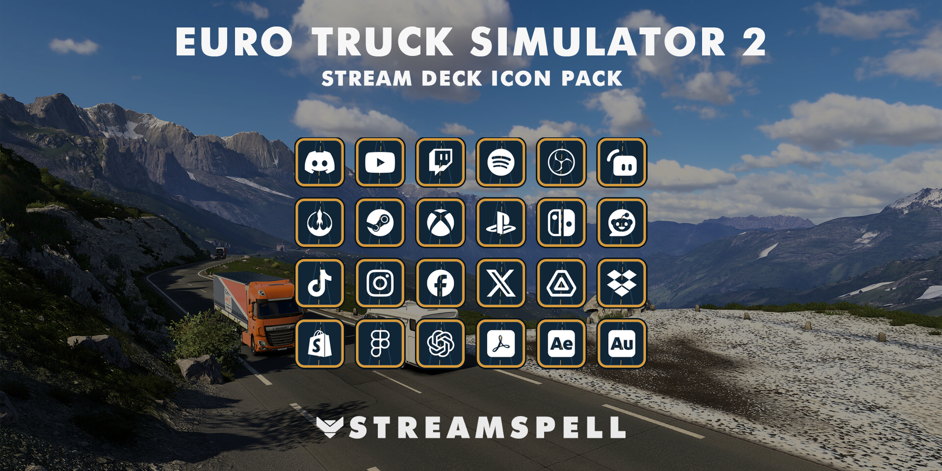 Euro Truck Simulator 2 Stream Deck Icon Pack