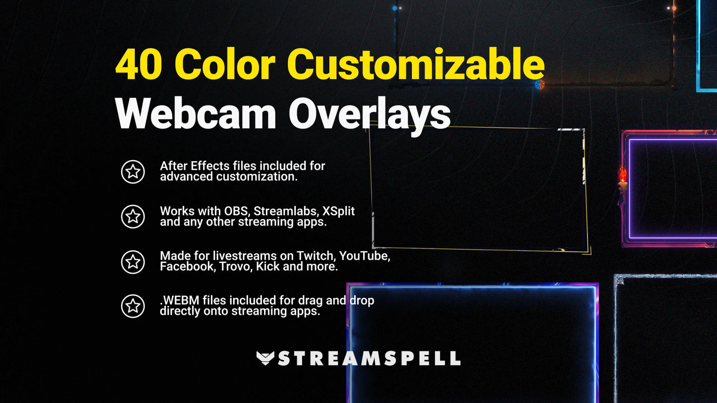 40 Animated Webcam Overlays