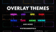 Load image into Gallery viewer, 40 Animated Webcam Overlays for Twitch, OBS &amp; Streamlabs - StreamSpell