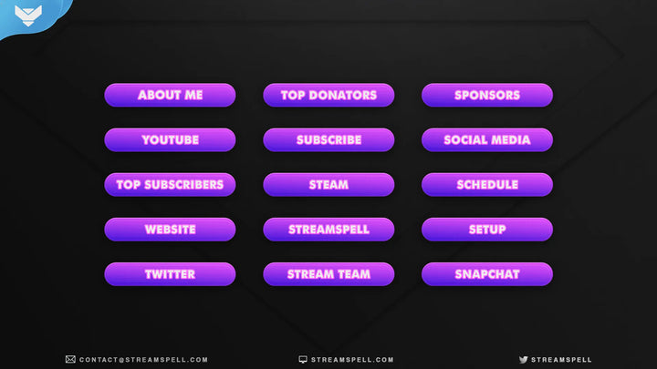 Purple Stream Panels for Twitch | 43 Panels | Cozy Aesthetic by StreamSpell