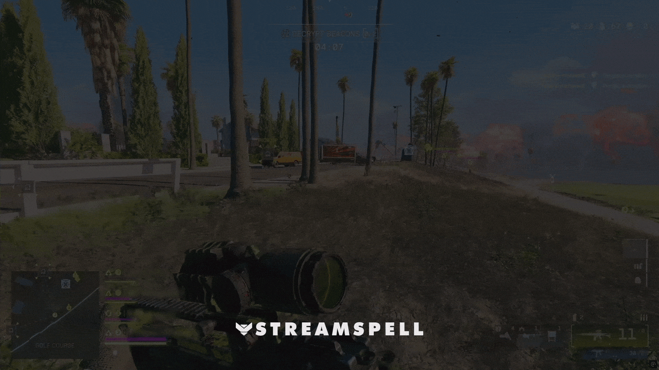 Animated stinger transition with red glitch and tactical HUD effects from the BF6 // RED Stream Package by StreamSpell. Designed for FPS streams like Call of Duty, Valorant, and Marathon. Compatible with OBS Studio and Streamlabs.
