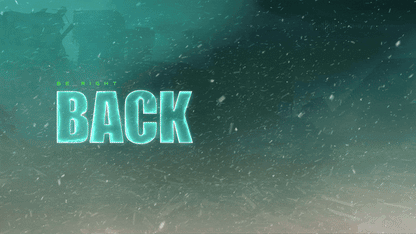 Winter and Christmas themed “Be Right Back” animated screen with frosty teal text, blowing snow particles, and a tactical Battlefield-style HUD background. Part of the BF6 HUD Stream Package by StreamSpell. Compatible with OBS Studio, Streamlabs Desktop, and StreamElements.
