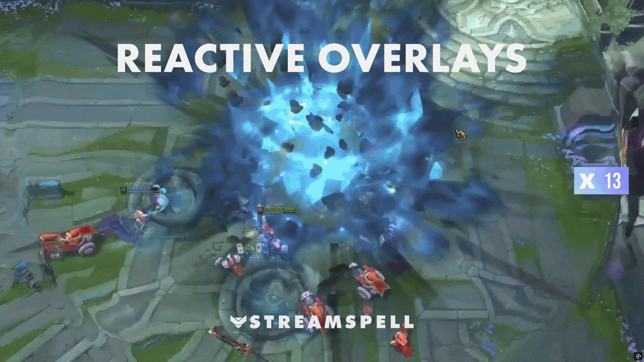 Challenger Defeat Counter Reactive Overlay by StreamSpell shown in action. Real-time defeat tracking powered by Streamlabs AI, perfect for competitive streamers.