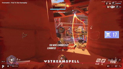 Challenger Death Counter Reactive Overlay by StreamSpell, automatically updating in real time via Streamlabs AI for precise death tracking during gameplay.