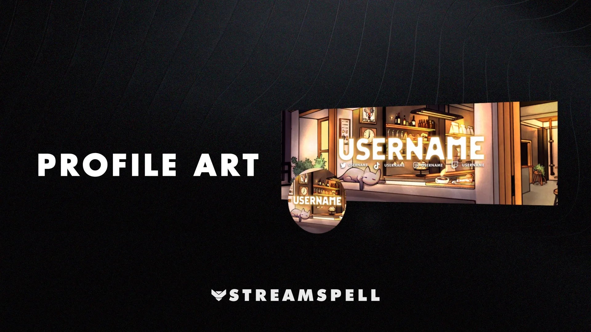 Chill Cat Coffee Stream Overlay Package | Cozy Lofi Twitch Overlays