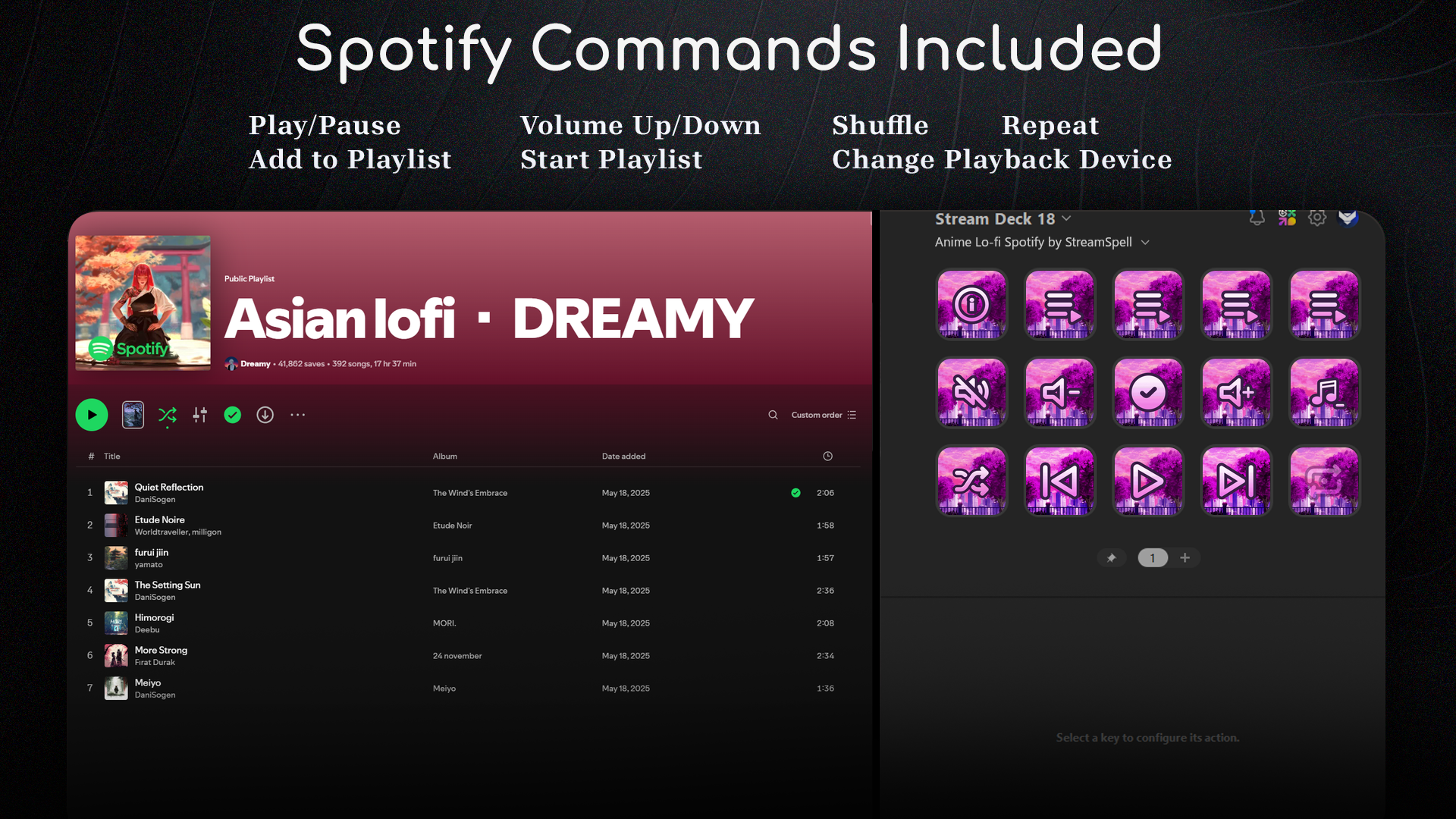 Anime Lo-Fi Spotify Stream Deck Profile
