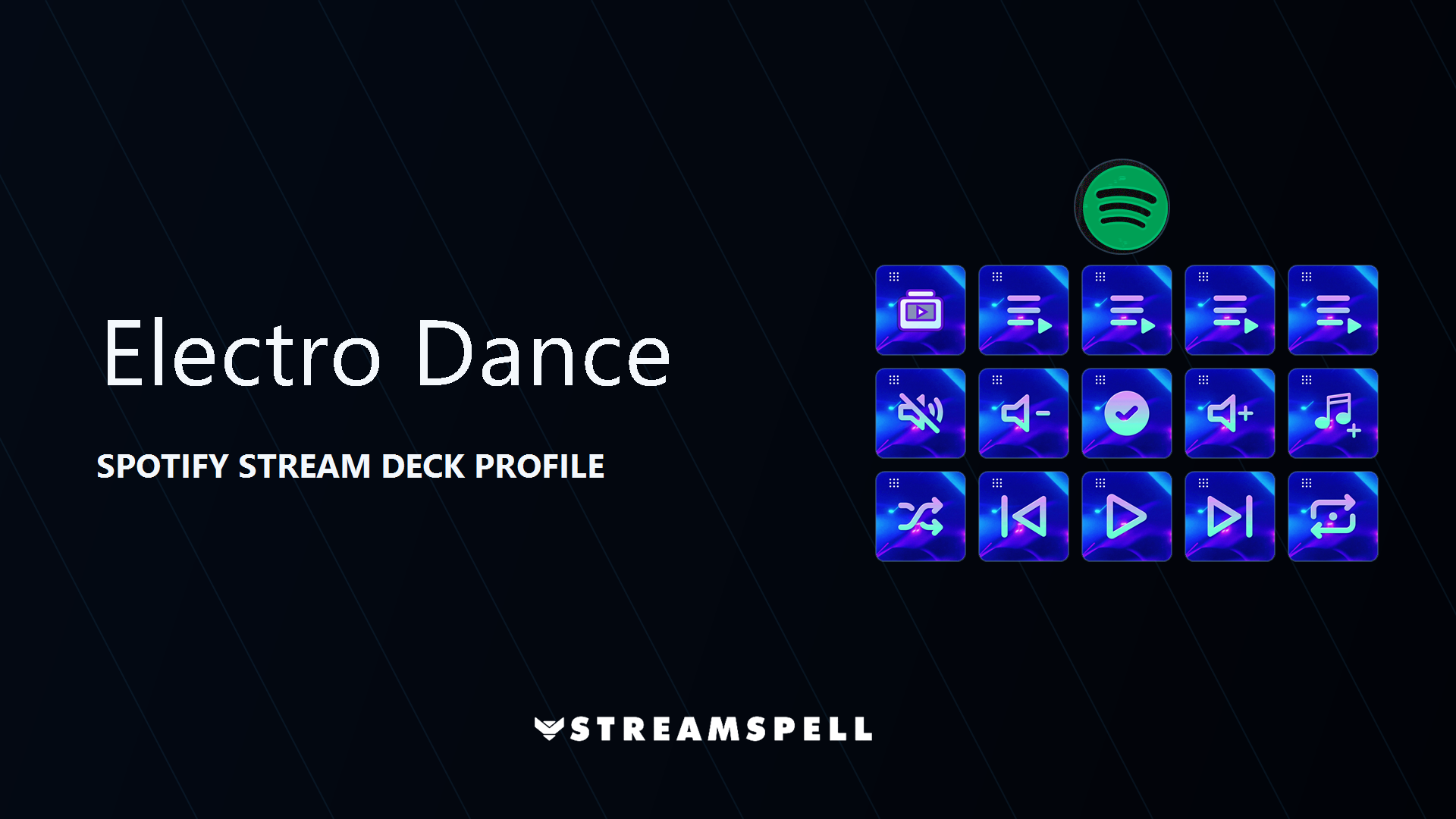 Electro Dance Spotify Stream Deck Profile cover