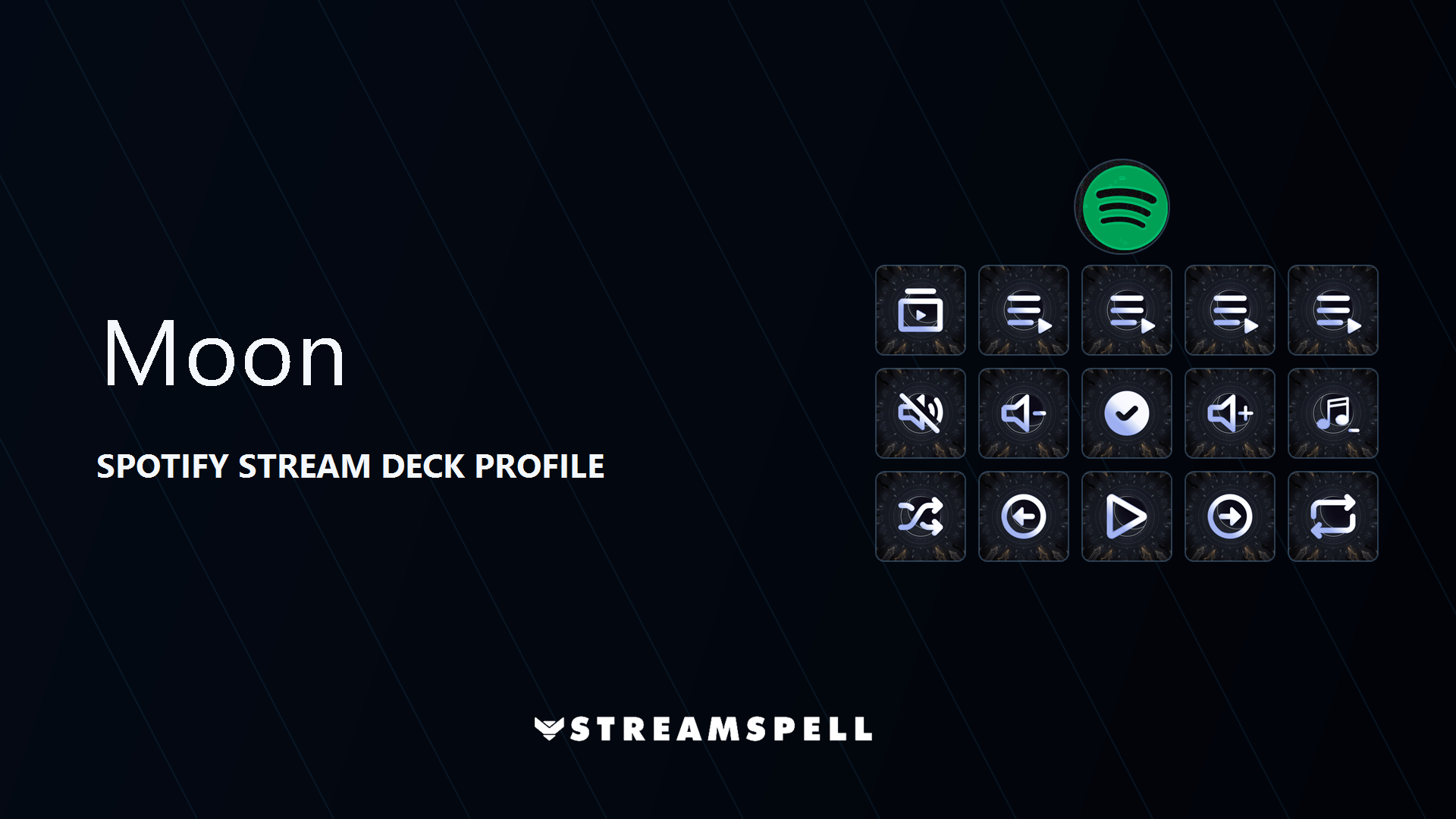 Moon Spotify Stream Deck Profile cover