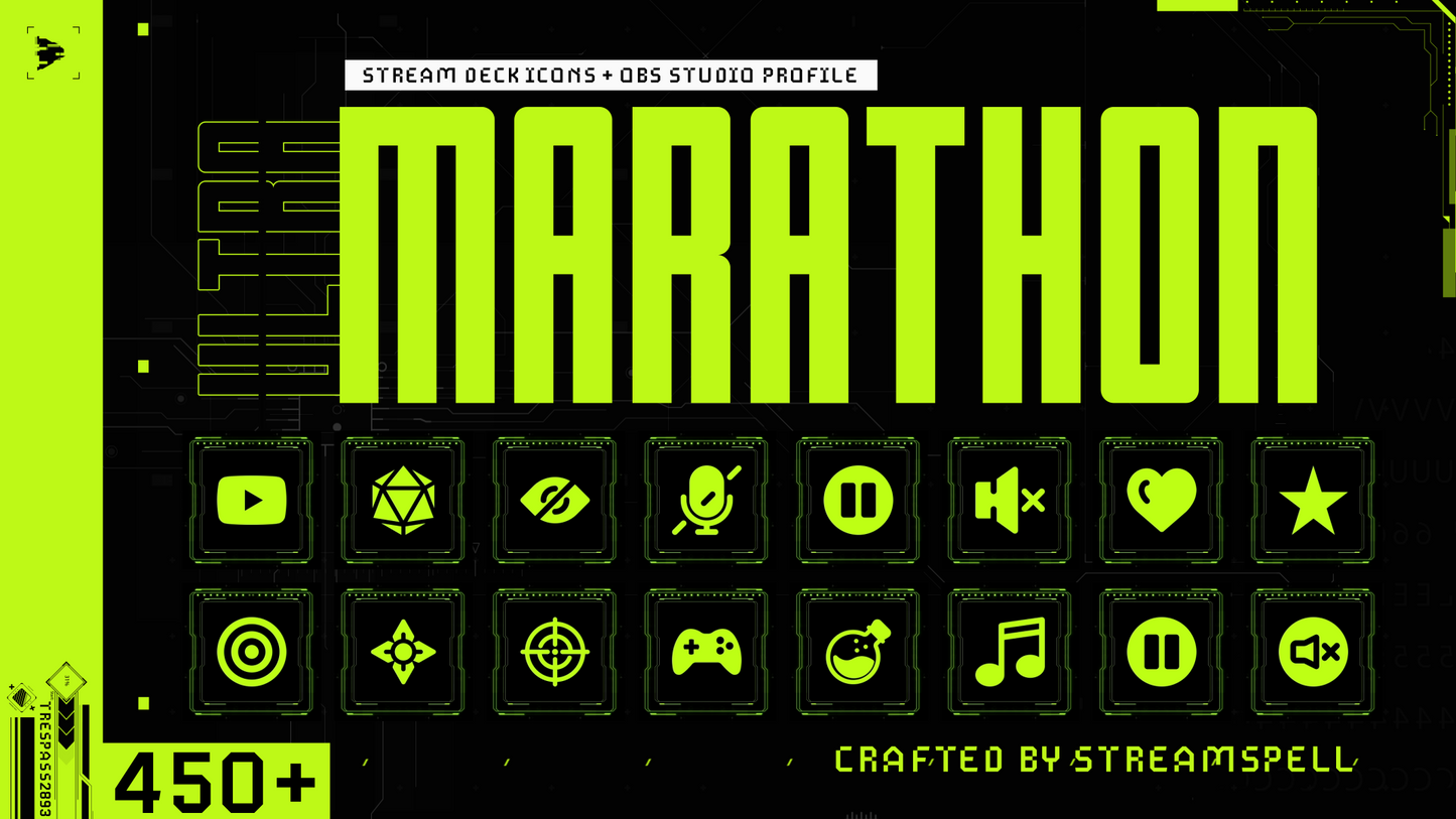 MARATHON Stream Deck Profile for OBS and Icons