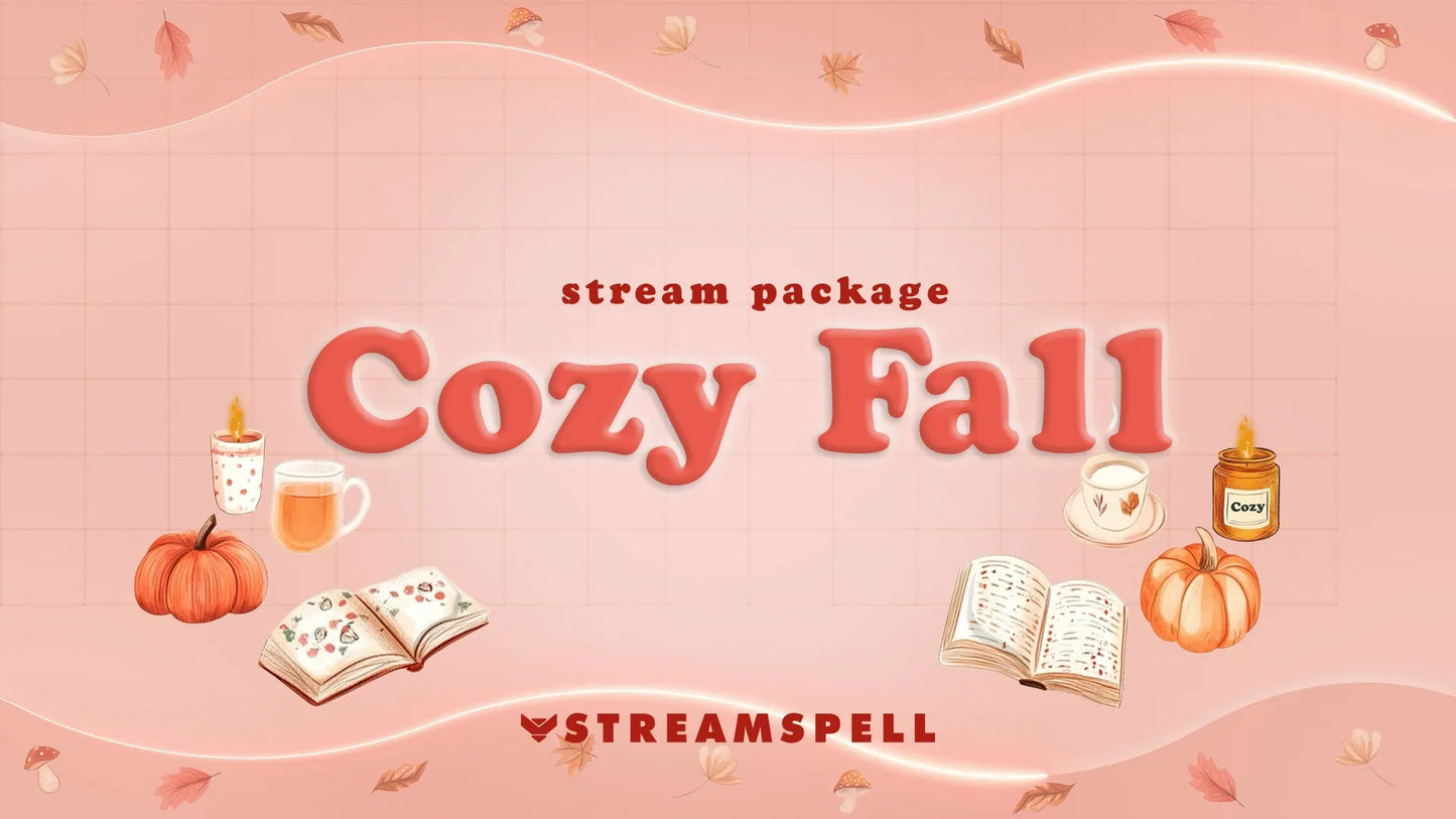 Cozy Fall Stream Overlay Package