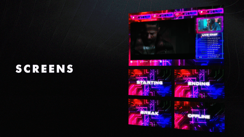 Cyber Neon Stream Package