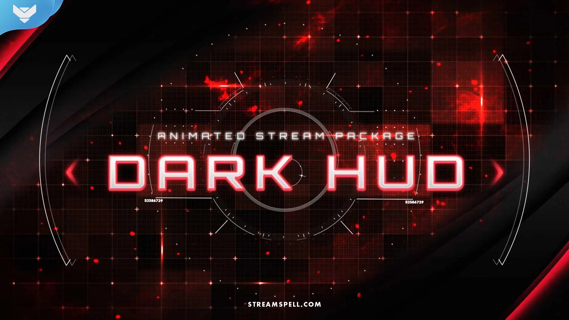Dark HUD Stream Package | StreamSpell