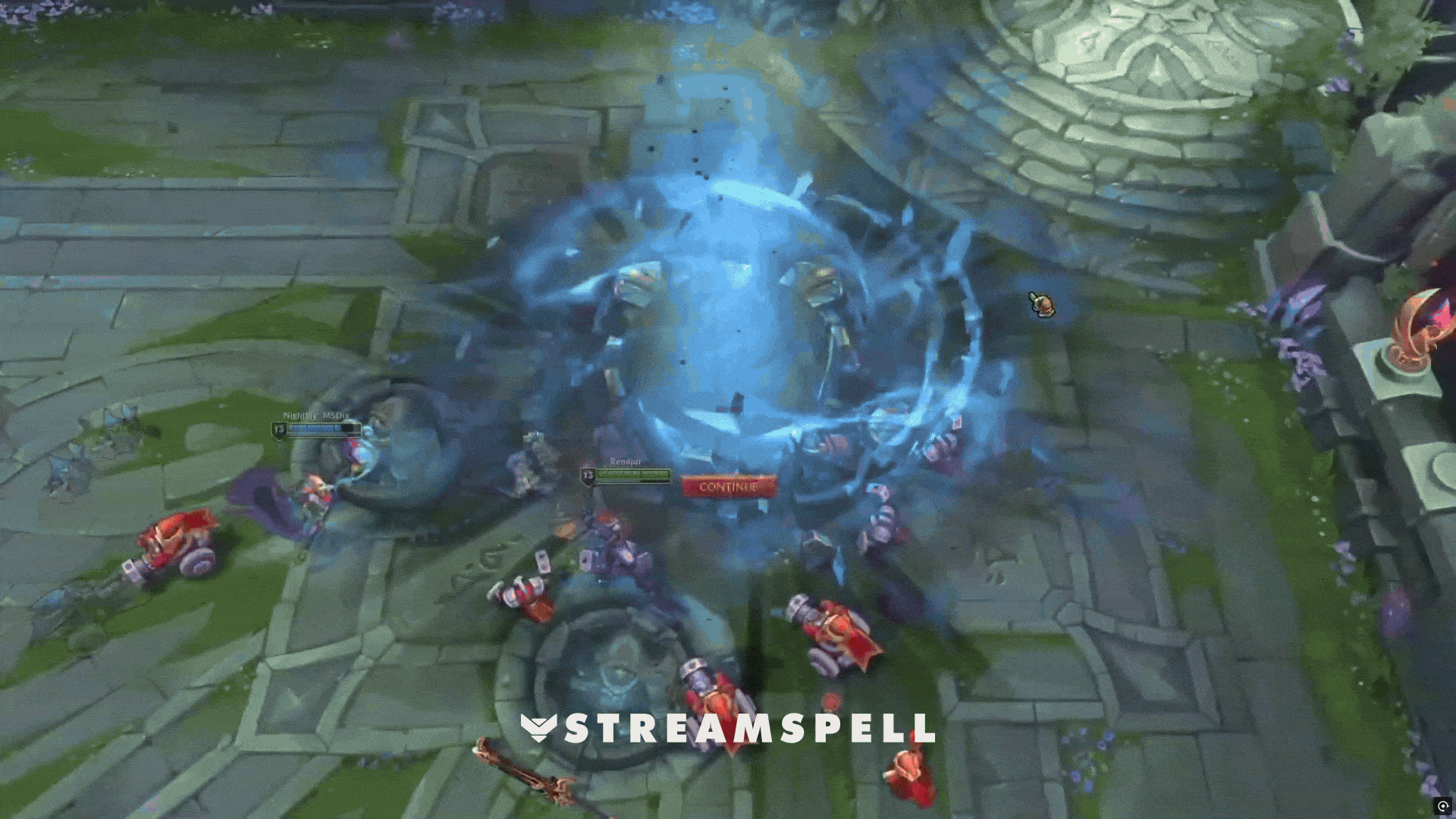 Bloody red “Defeat” text splashing across the screen, part of the Duskwood Reactive Overlays by StreamSpell. Perfect for horror or Halloween-themed streams on Twitch and YouTube. Powered by Streamlabs Reactive Overlay system.