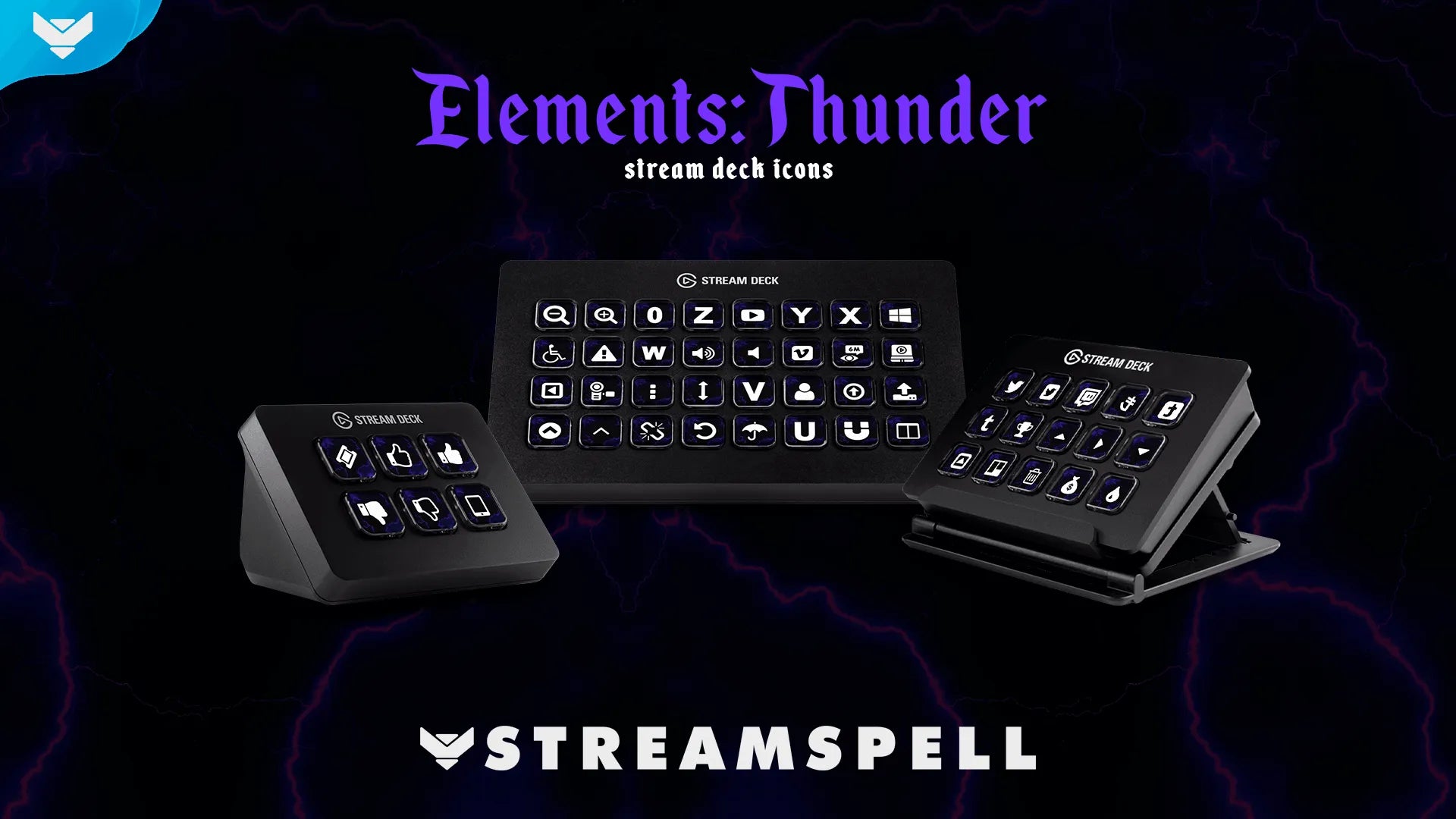 Elements: Thunder Stream Deck Icons