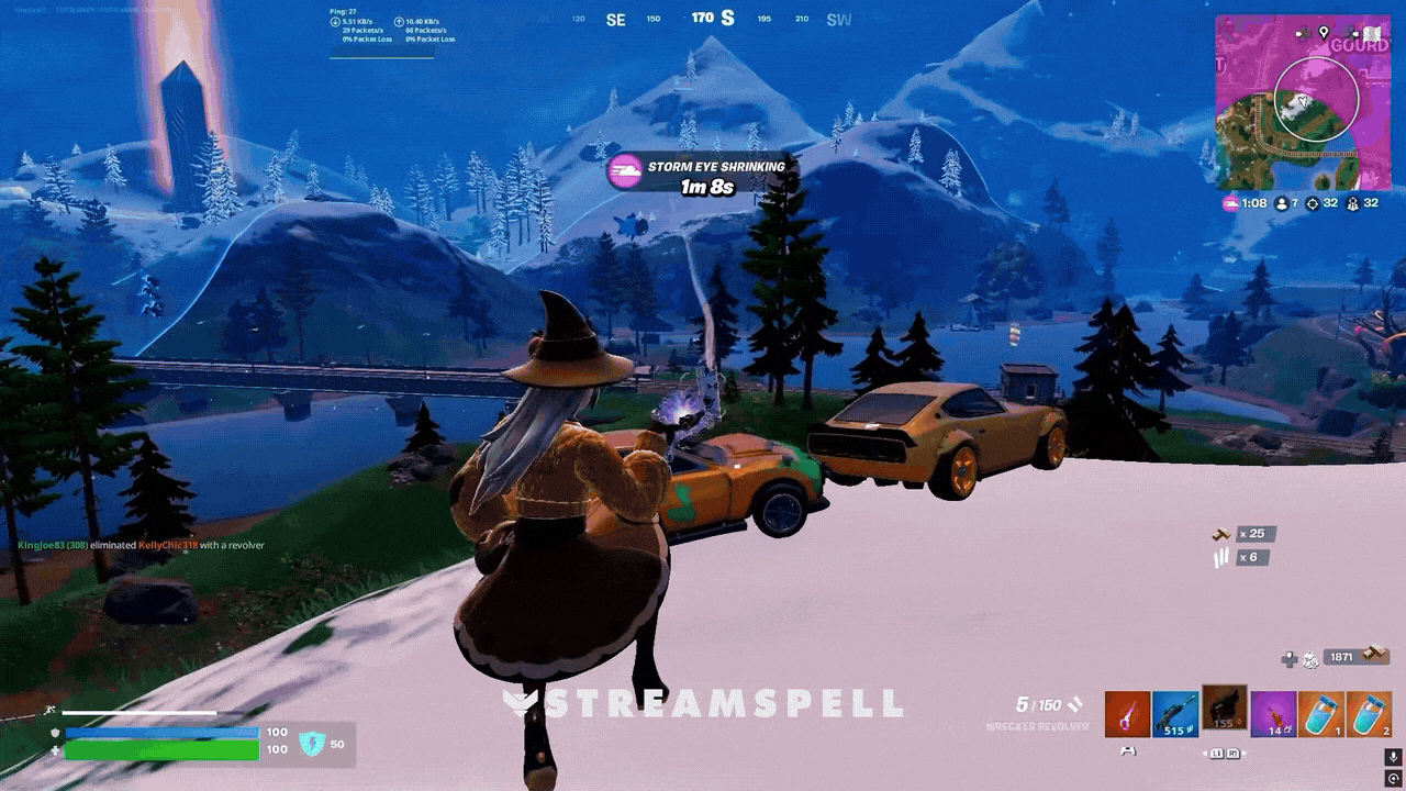 Fortnite reactive victory screen animation overlay for Streamlabs.