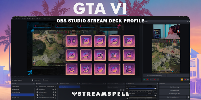 GTA VI OBS Studio Stream Deck Profile